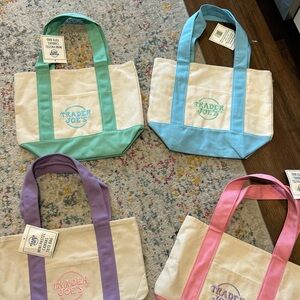 Trader Joe's Canvas Tote Bags Set